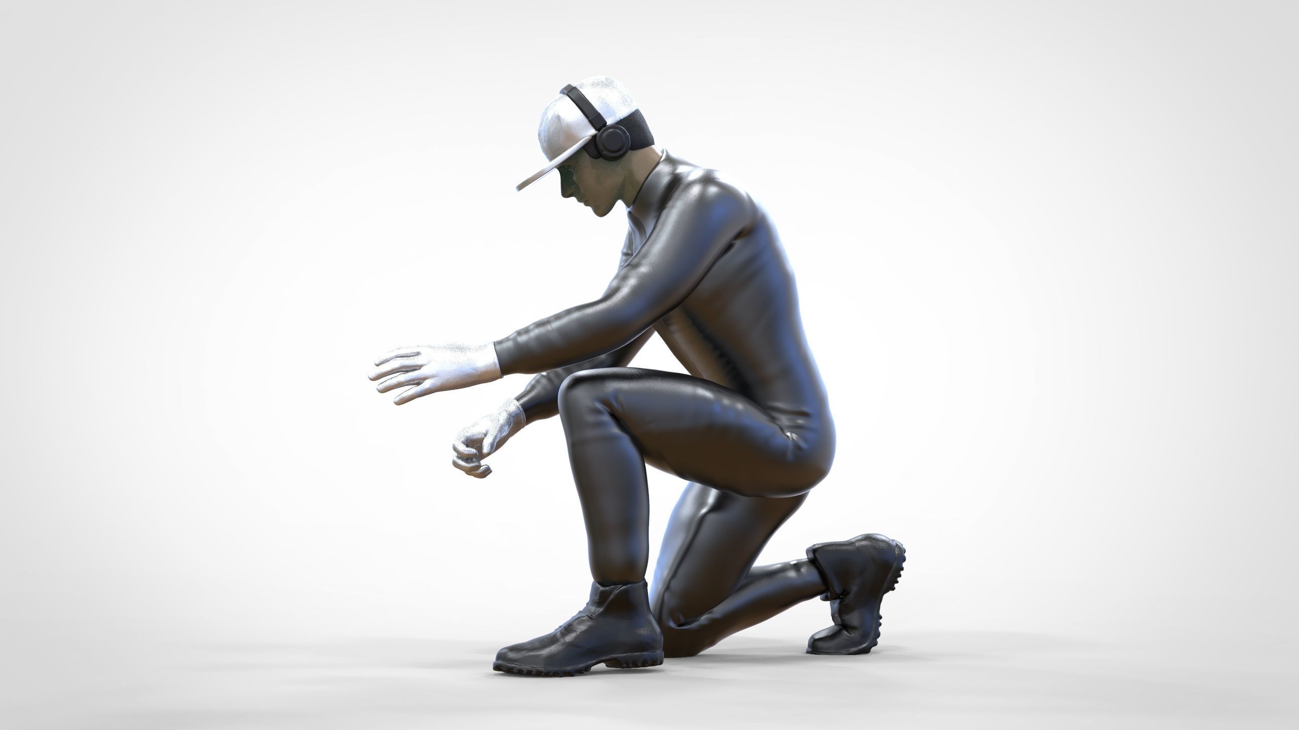 N2 Mechanic or pit crew 1 64 Miniature 3D print model_13