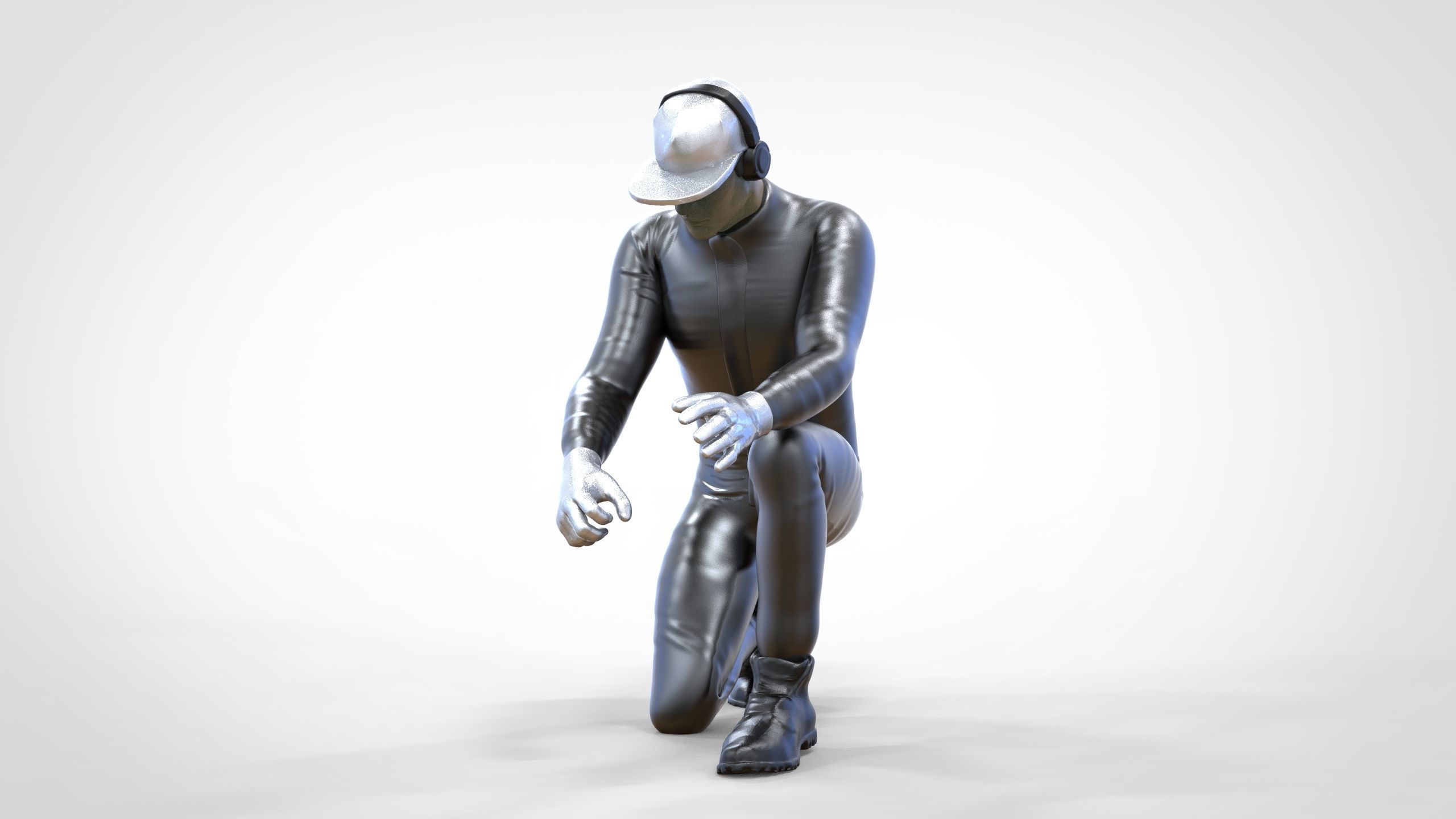 N2 Mechanic or pit crew 1 64 Miniature 3D print model_16