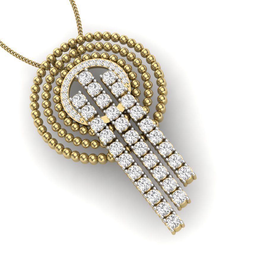Women pendant-earrings set 3dm render detail 3D print model_10