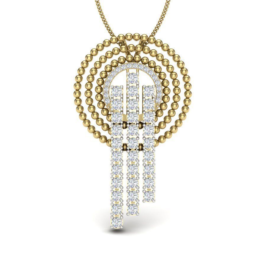 Women pendant-earrings set 3dm render detail 3D print model_12