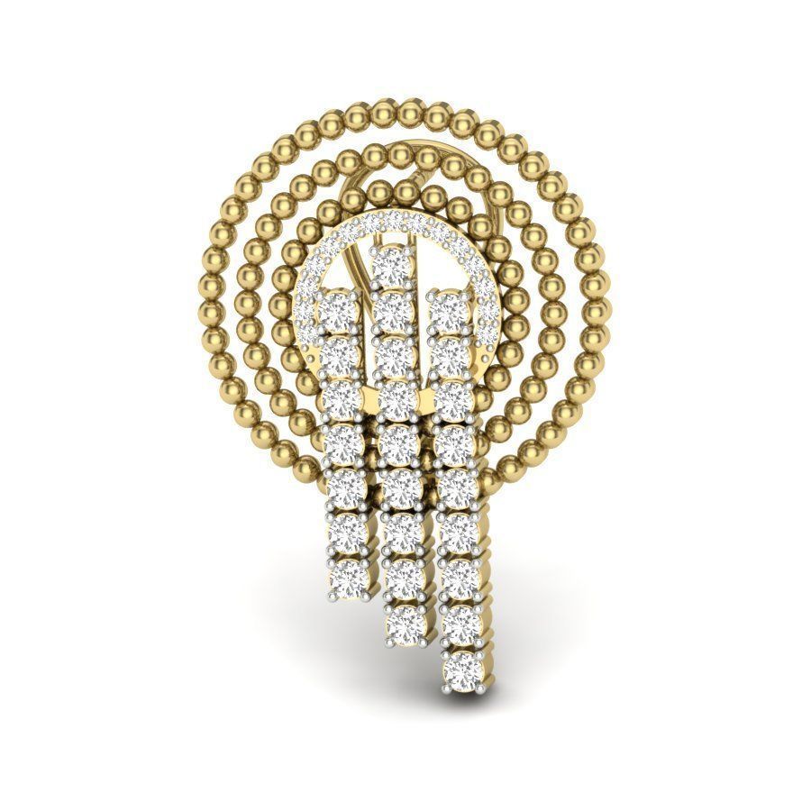 Women pendant-earrings set 3dm render detail 3D print model_3