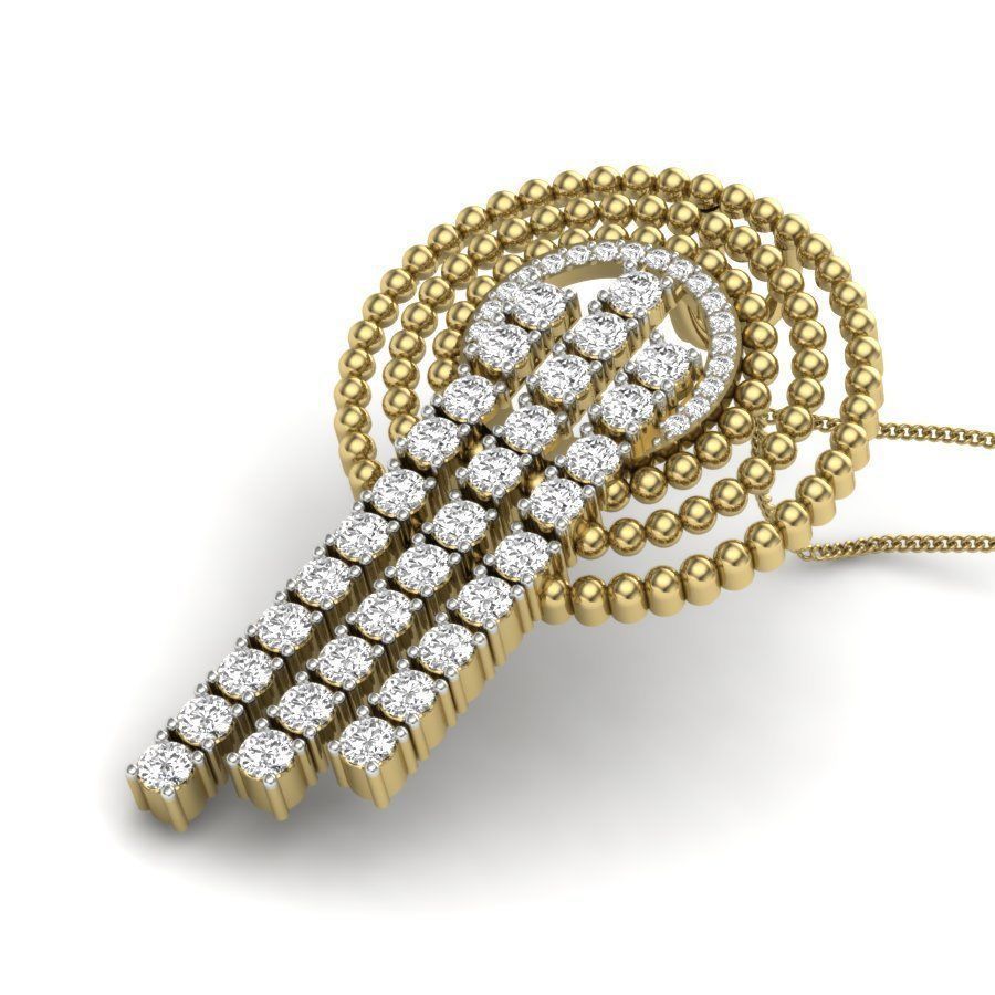 Women pendant-earrings set 3dm render detail 3D print model_7