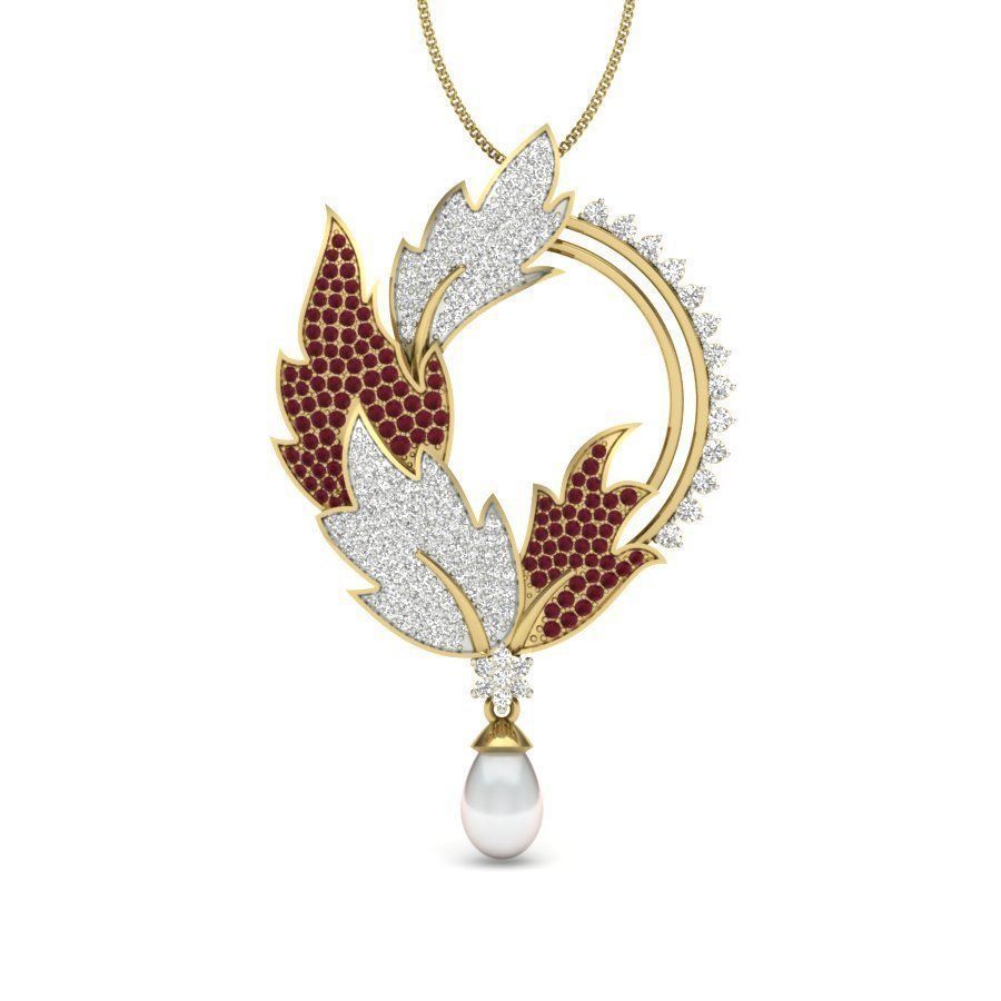 Women pendant-earrings set 3dm render detail 3D print model_9