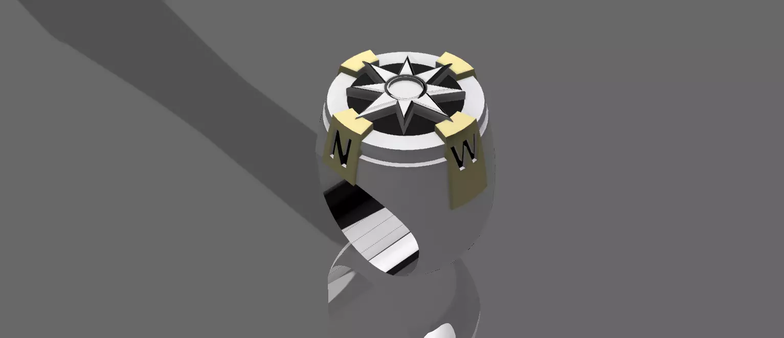Compass Ring 3D print model_0
