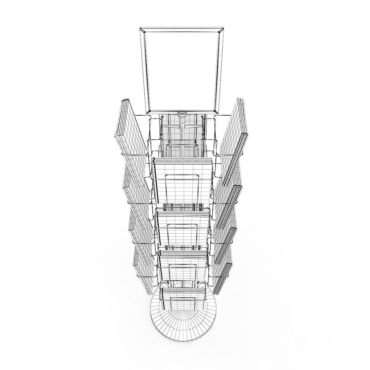 Market Stand with Magazines 2 3D model_5
