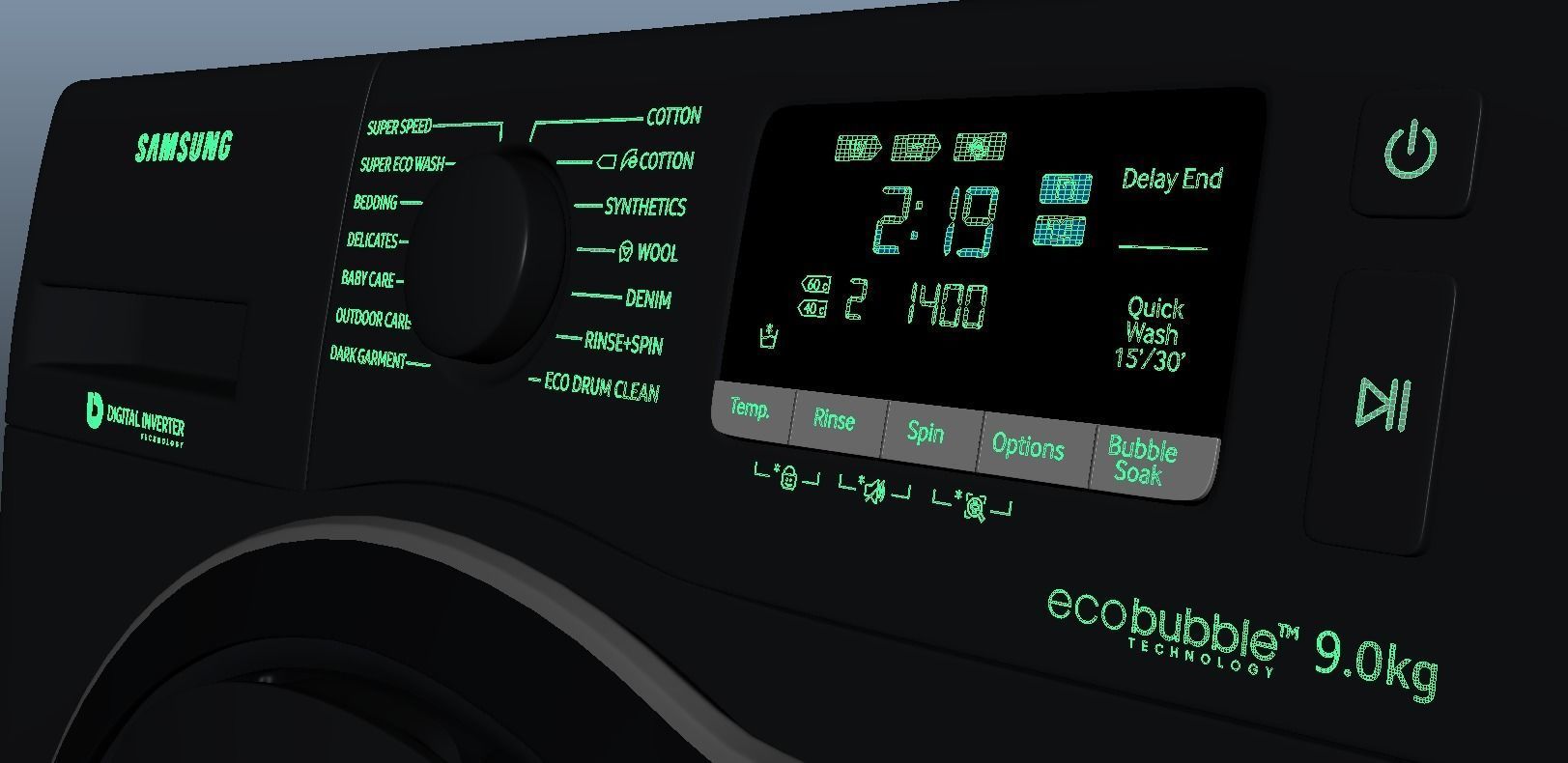 Samsung AddWash Washing Machine 3D model_30