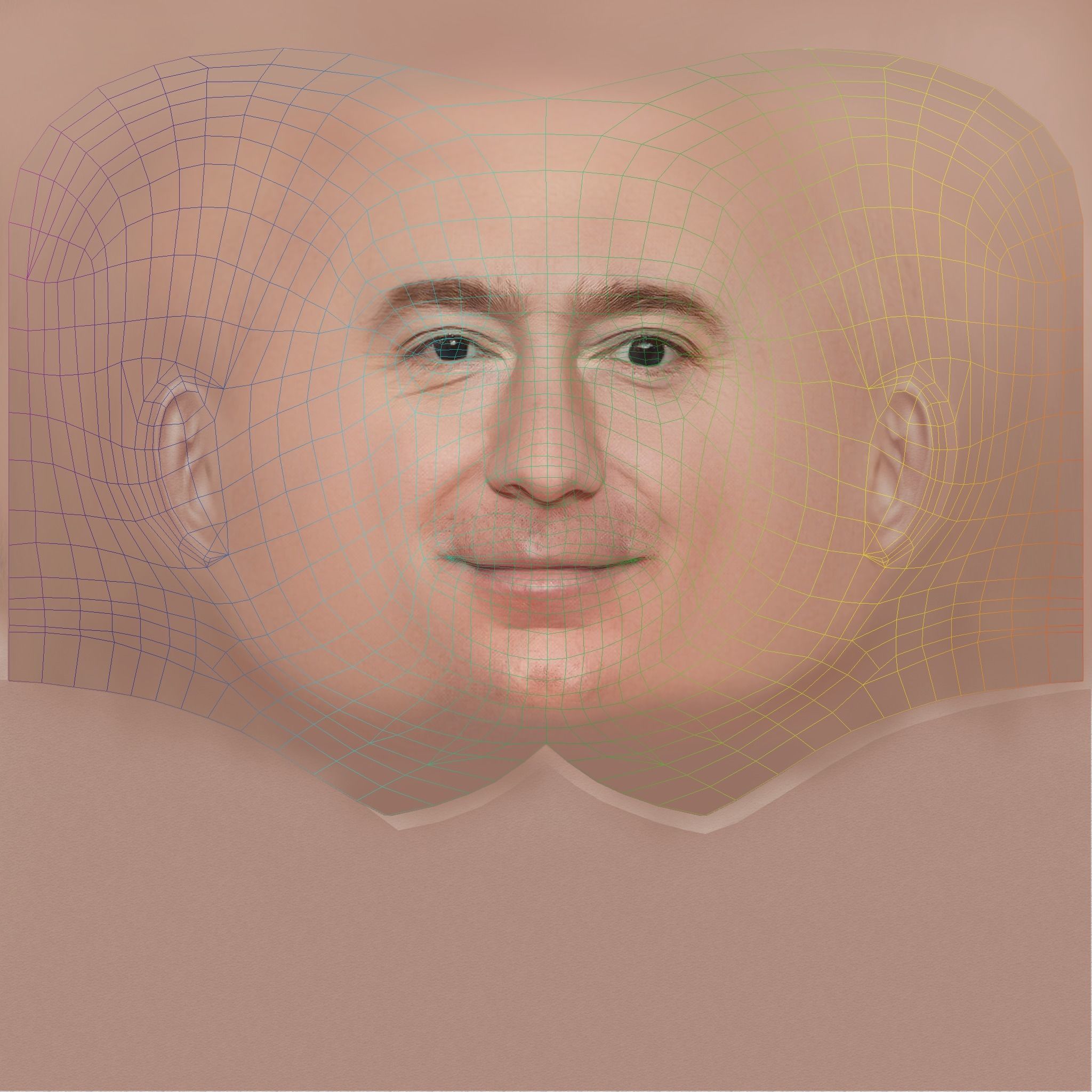 Jeff Bezos Head - Lowpoly head for game Low-poly 3D model_8