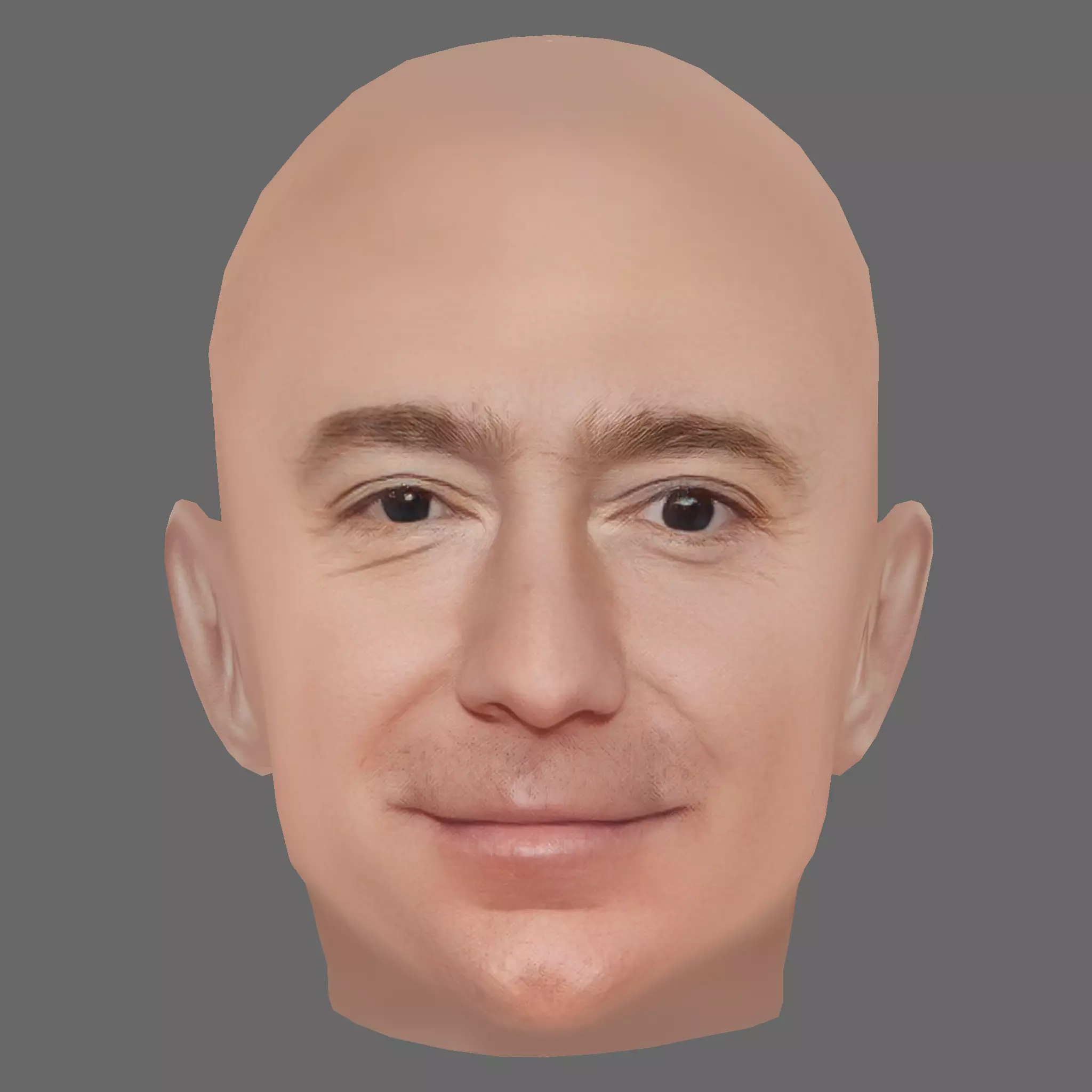 Jeff Bezos Head - Lowpoly head for game Low-poly 3D model_0