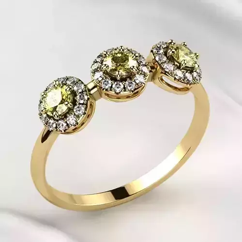 Citrine Gems Gold Ring