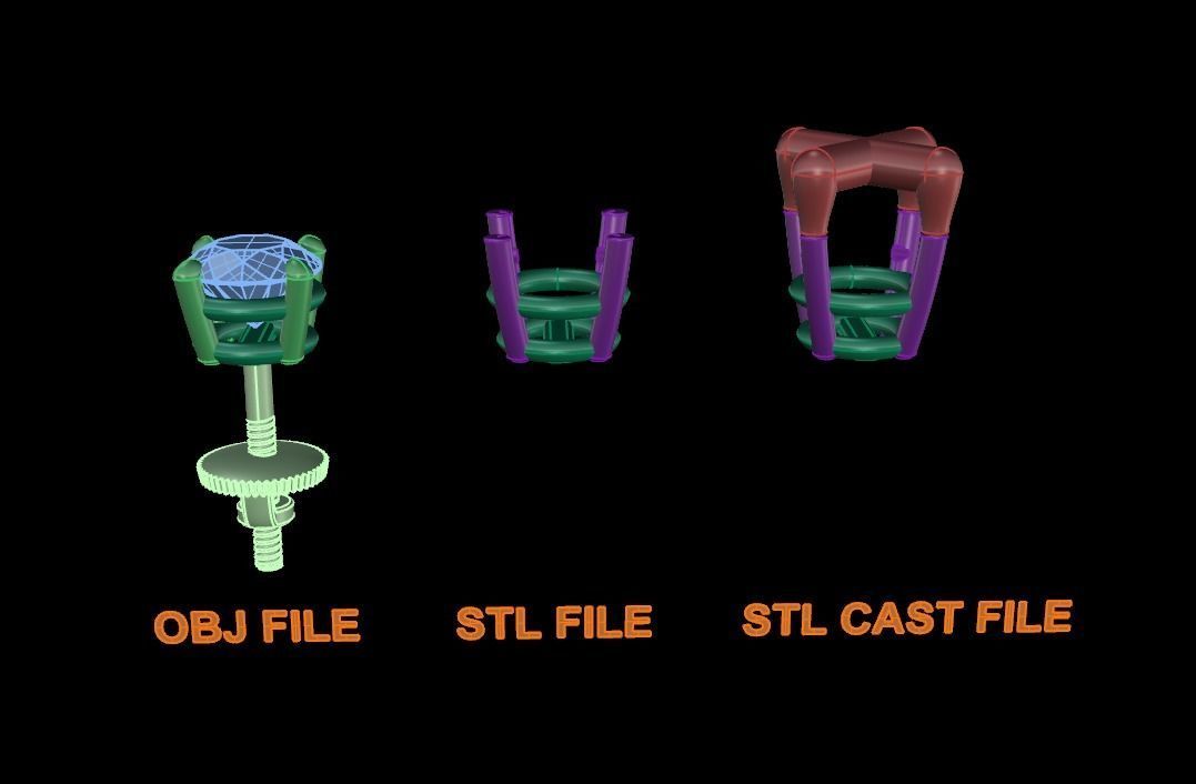 4-Prong Solitaire Earring 4mm50 3D print model_5