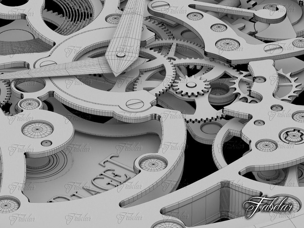 Watch mechanism 3D model_11