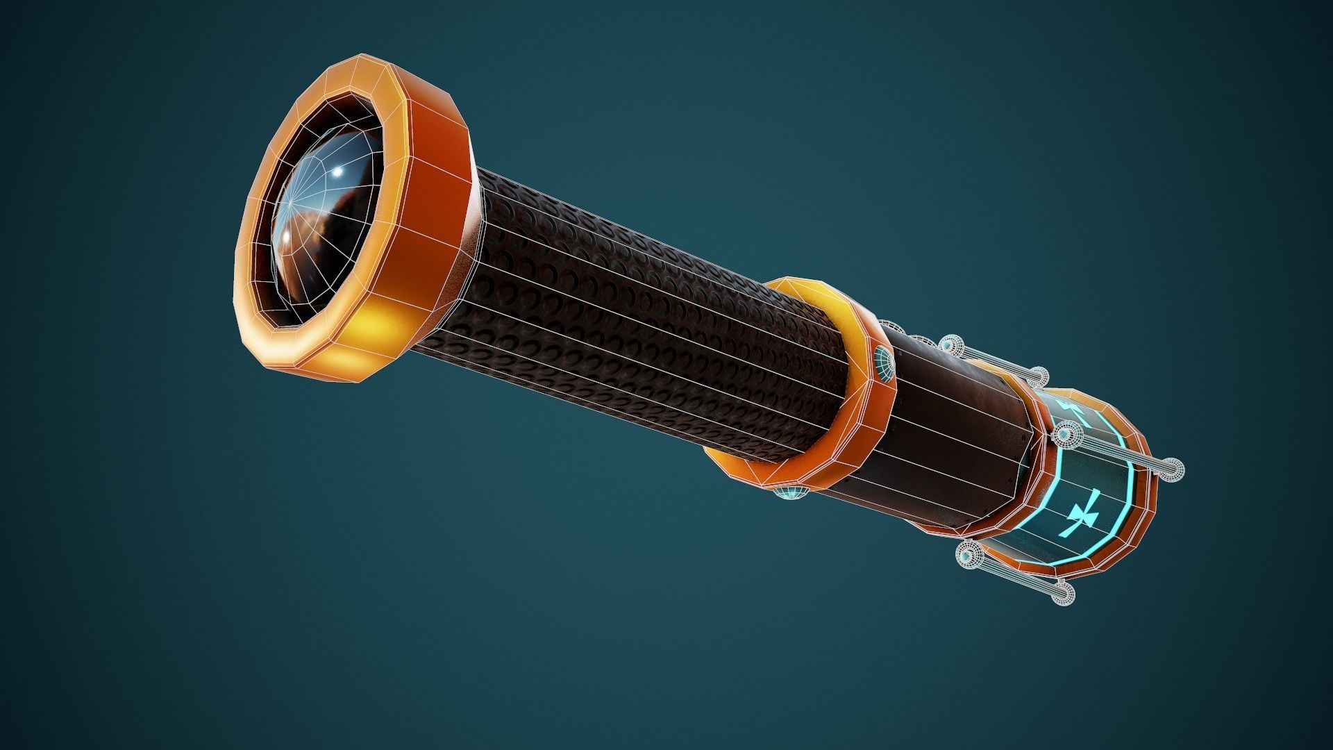 Stylized Spyglass - Tutorial Included Low-poly 3D model_11