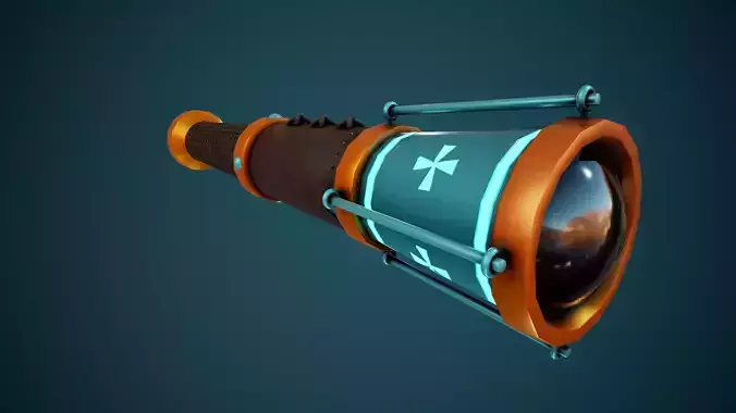 Stylized Spyglass - Tutorial Included Low-poly 3D model