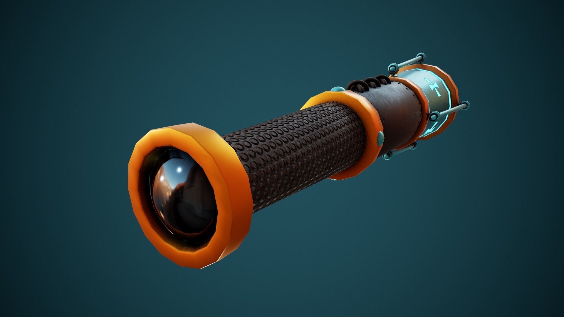 Stylized Spyglass - Tutorial Included Low-poly 3D model_6