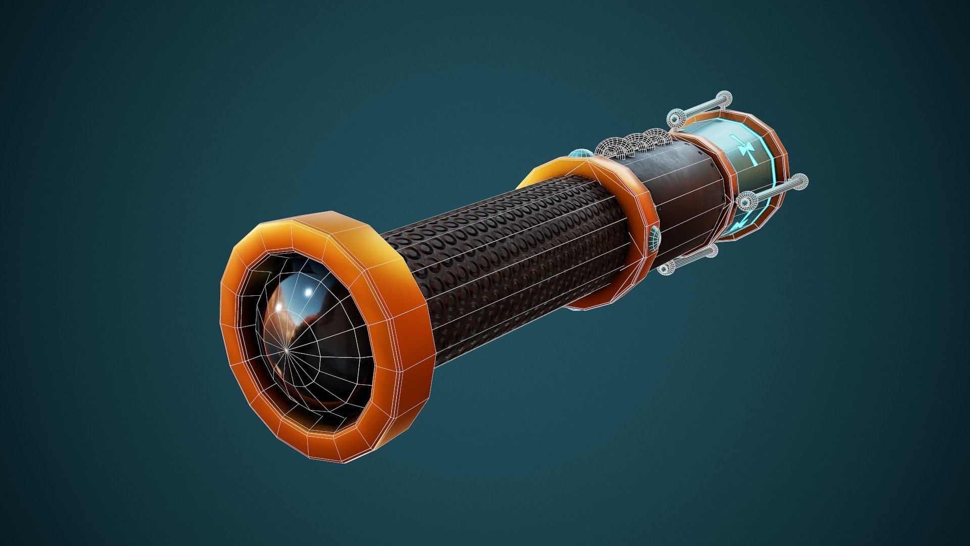 Stylized Spyglass - Tutorial Included Low-poly 3D model_7