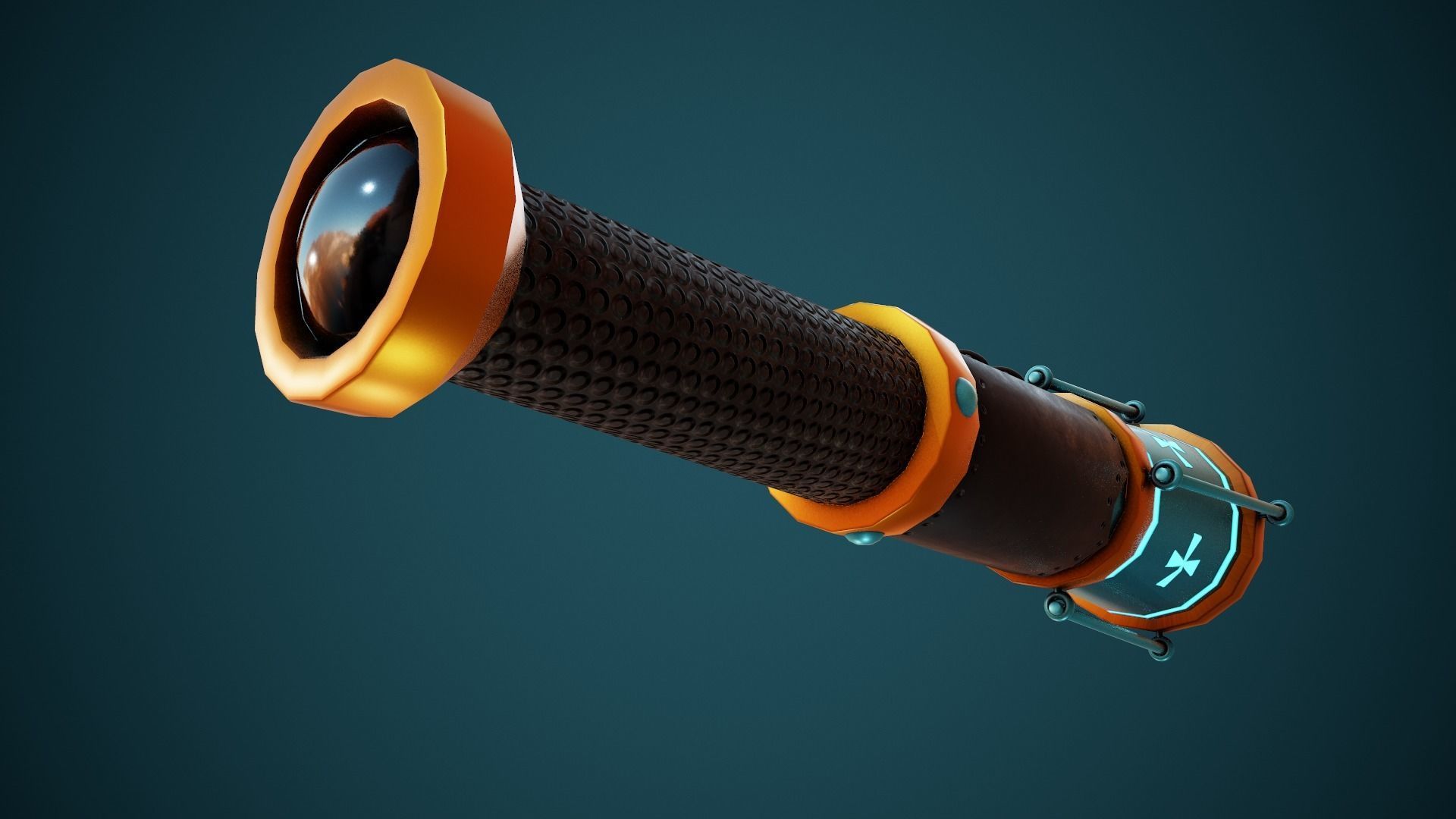 Stylized Spyglass - Tutorial Included Low-poly 3D model_10
