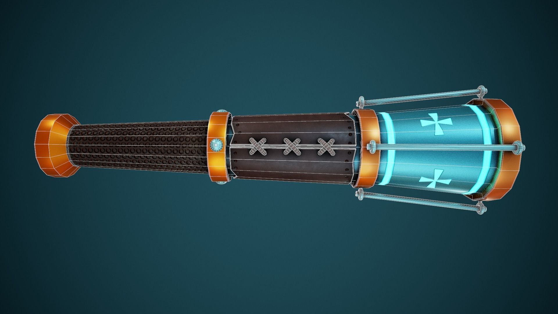 Stylized Spyglass - Tutorial Included Low-poly 3D model_5