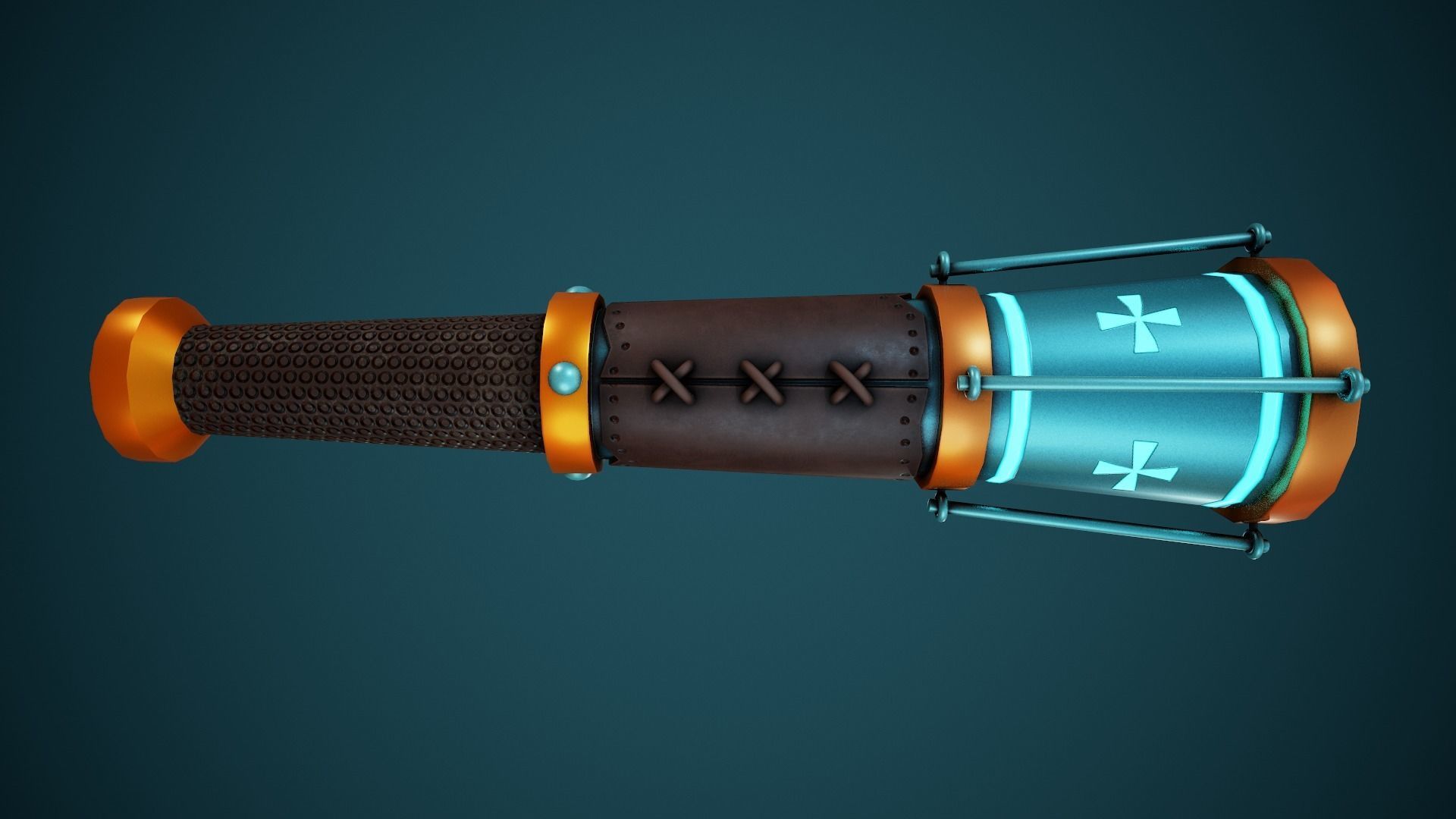 Stylized Spyglass - Tutorial Included Low-poly 3D model_4