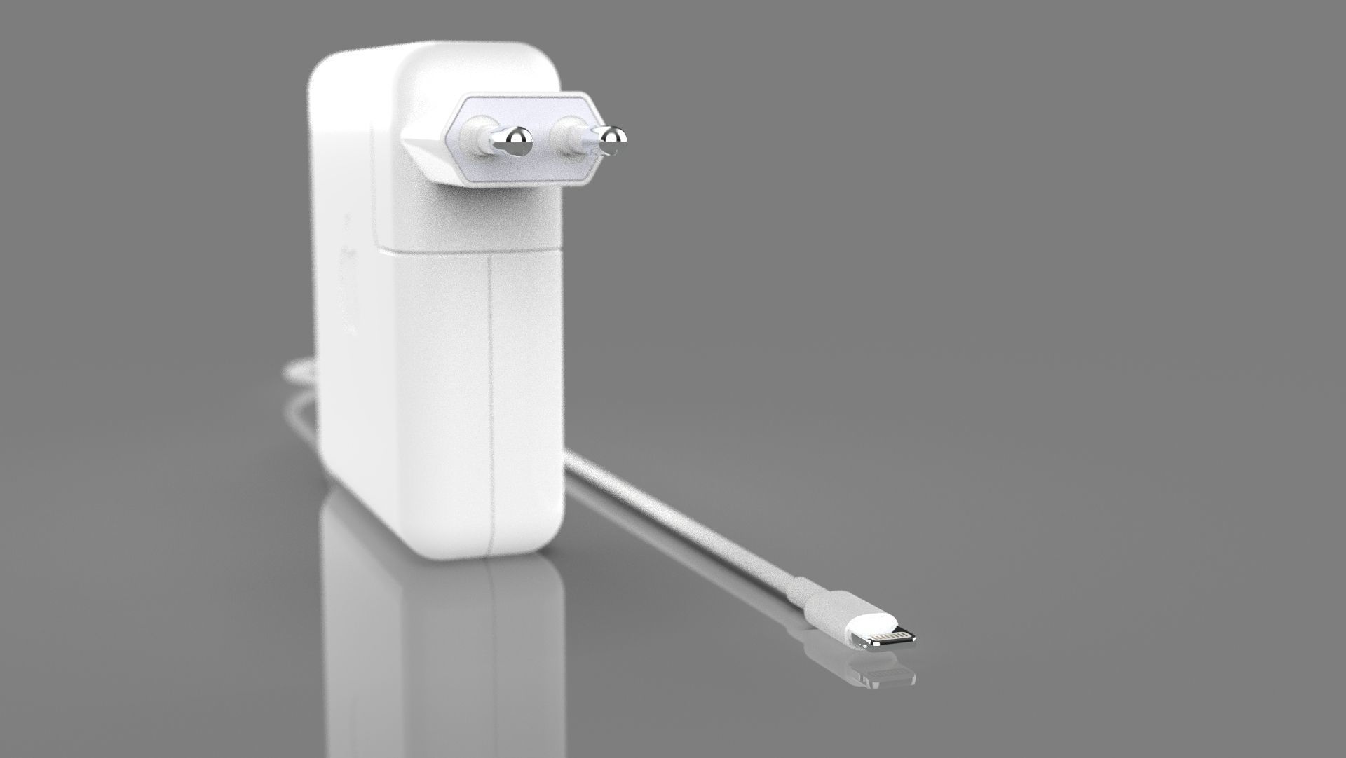 Apple MacBook PRO charging adapter 3D model_2