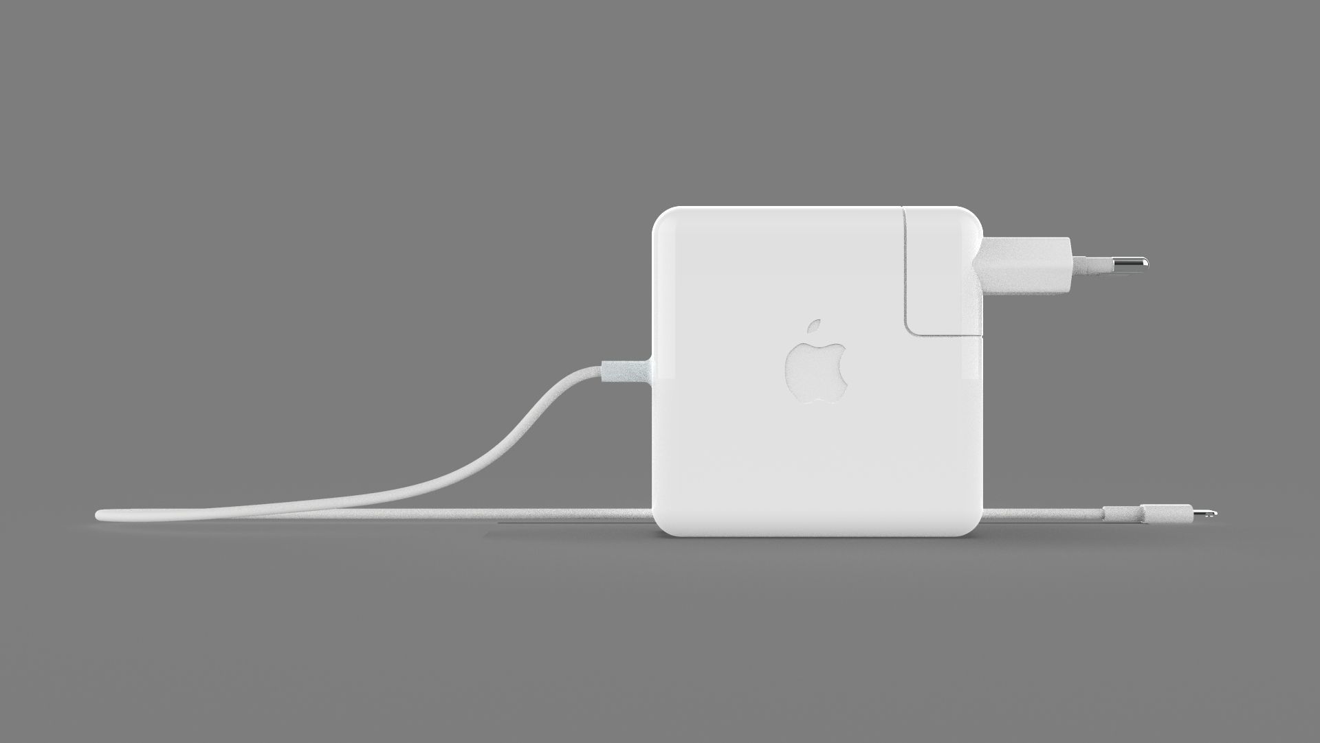 Apple MacBook PRO charging adapter 3D model_4