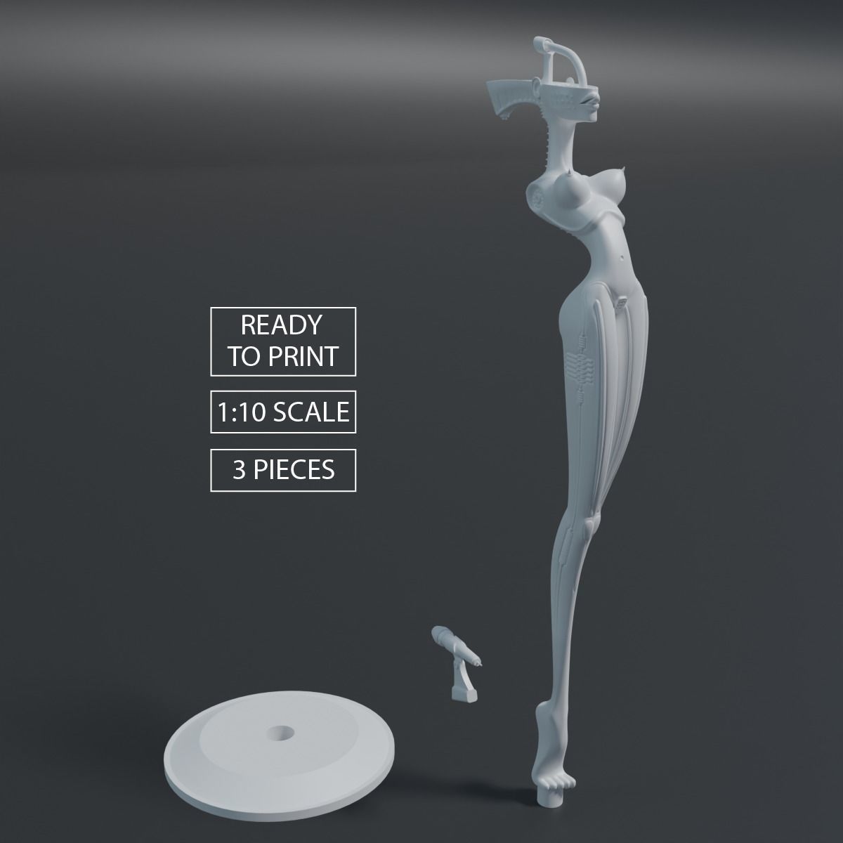 KORNS MICROPHONE STAND  -  THE BITCH  -  V3 3D print model_13
