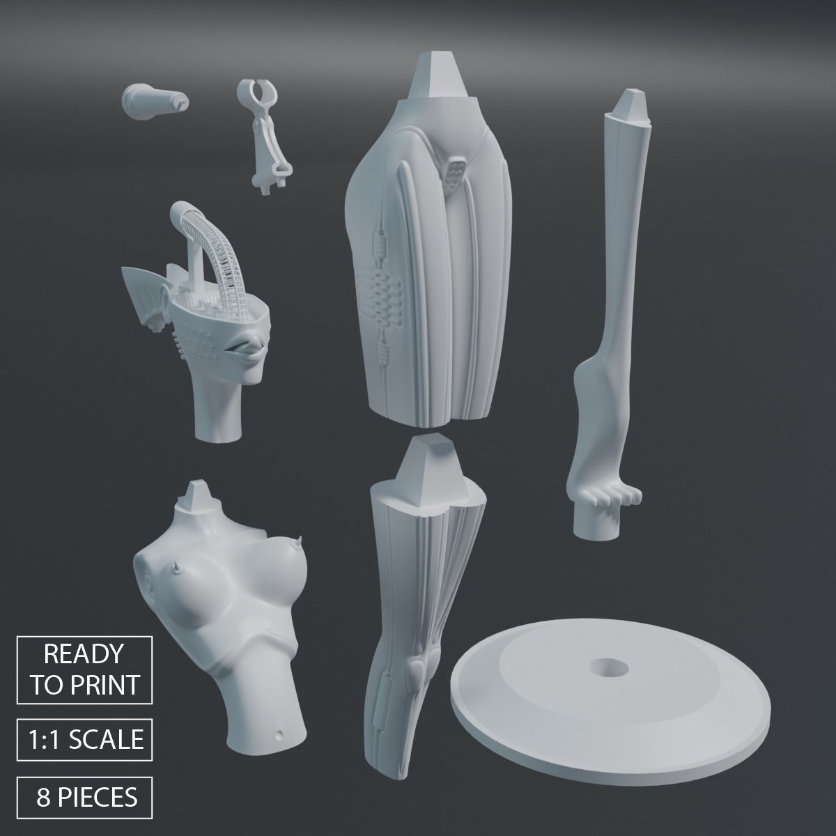 KORNS MICROPHONE STAND  -  THE BITCH  -  V3 3D print model_11