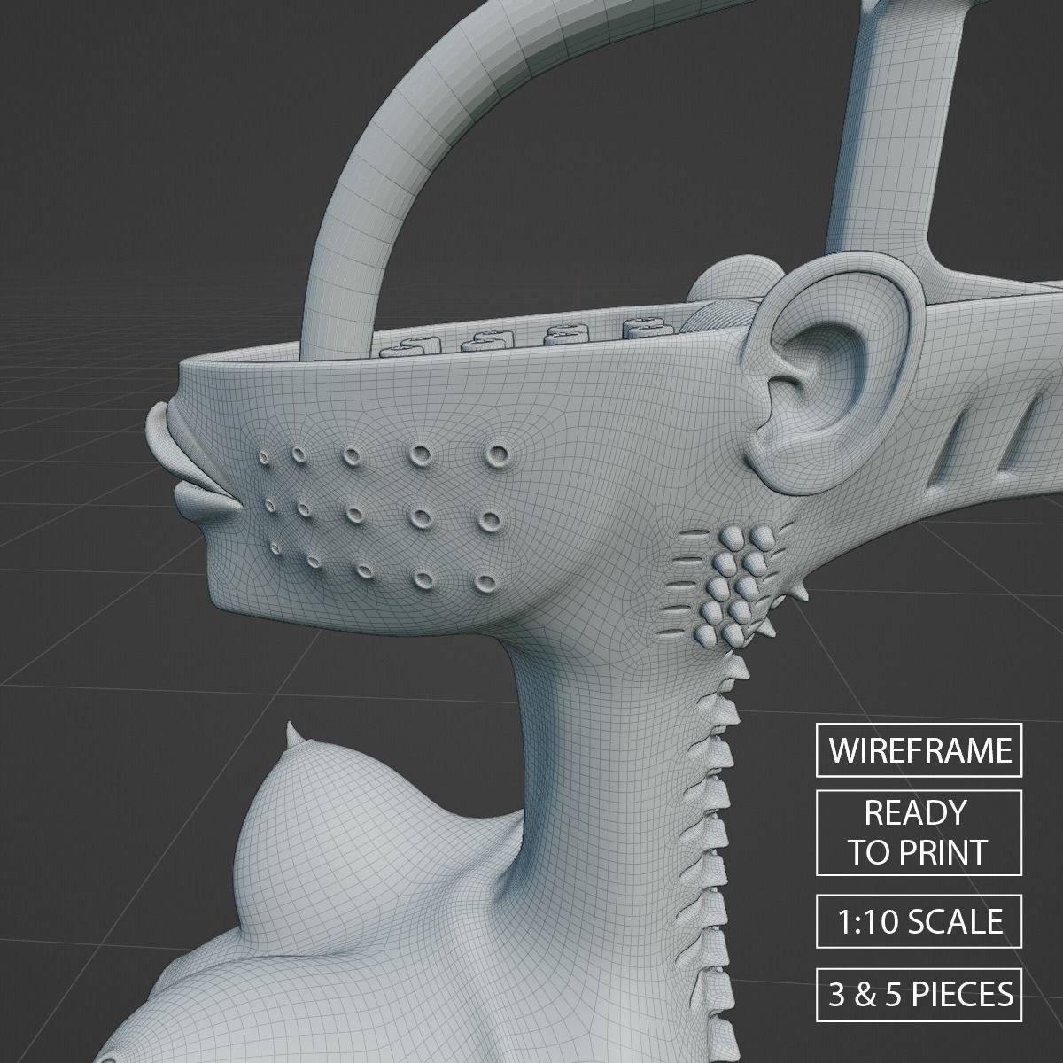 KORNS MICROPHONE STAND  -  THE BITCH  -  V3 3D print model_12