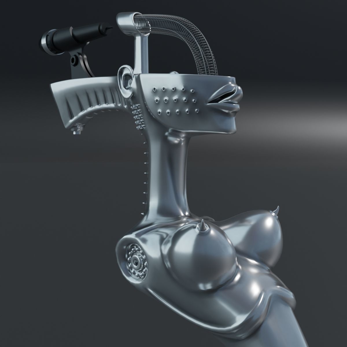 KORNS MICROPHONE STAND  -  THE BITCH  -  V3 3D print model_4