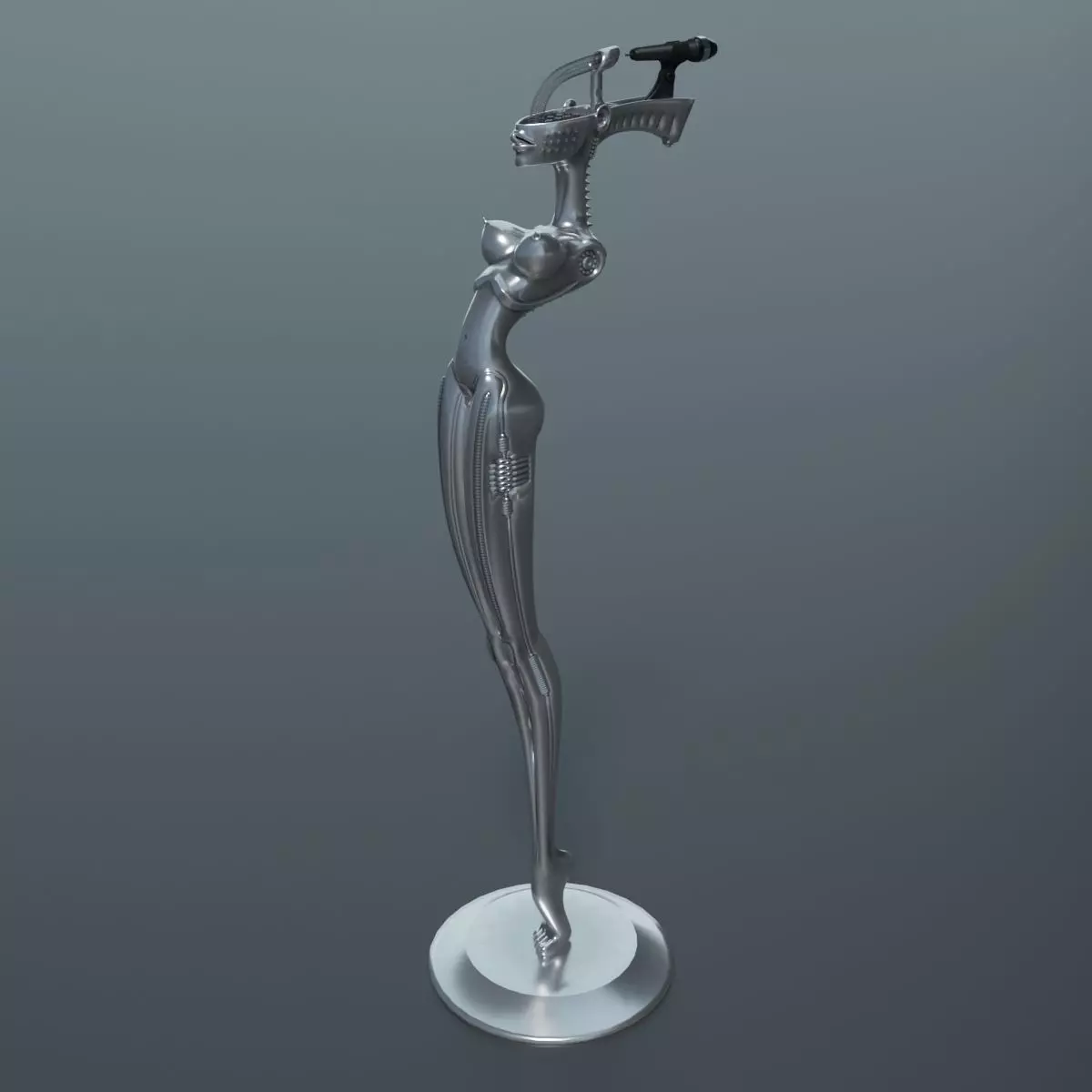 KORNS MICROPHONE STAND  -  THE BITCH  -  V3 3D print model_0