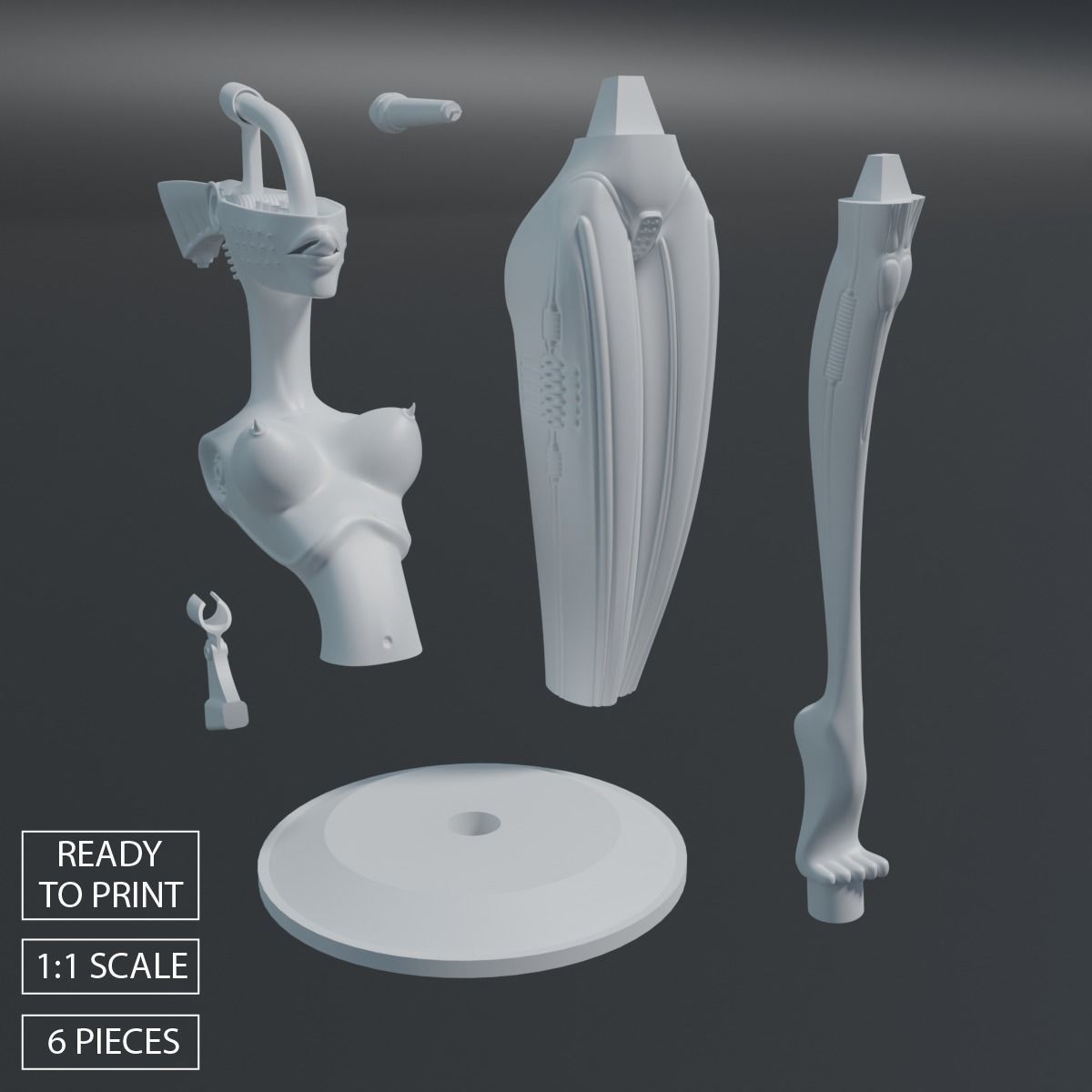 KORNS MICROPHONE STAND  -  THE BITCH  -  V3 3D print model_10