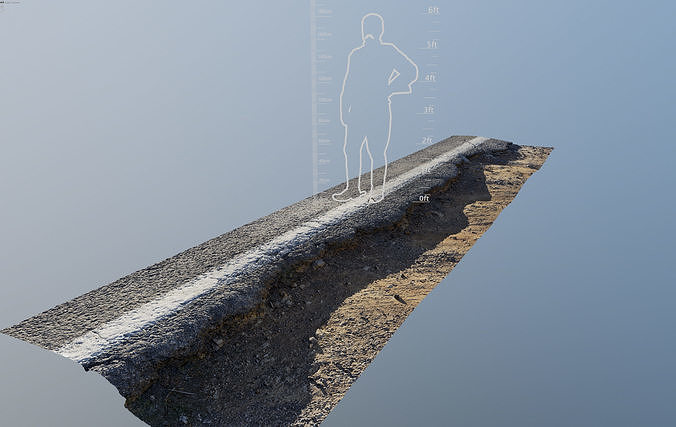 Roadedge photoscanned 3D model