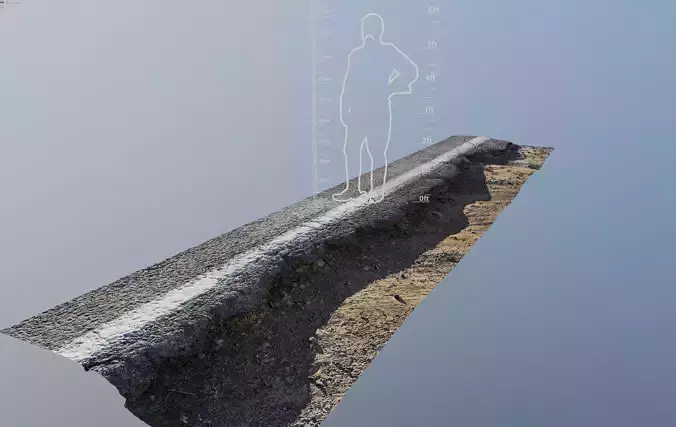 Roadedge photoscanned 3D model