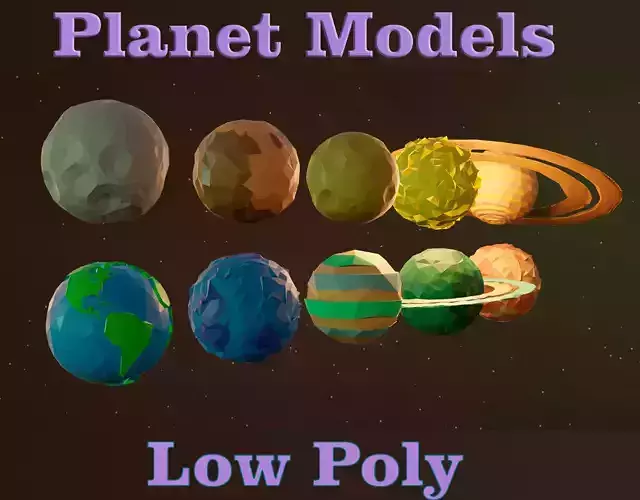 Planet Models Low Poly