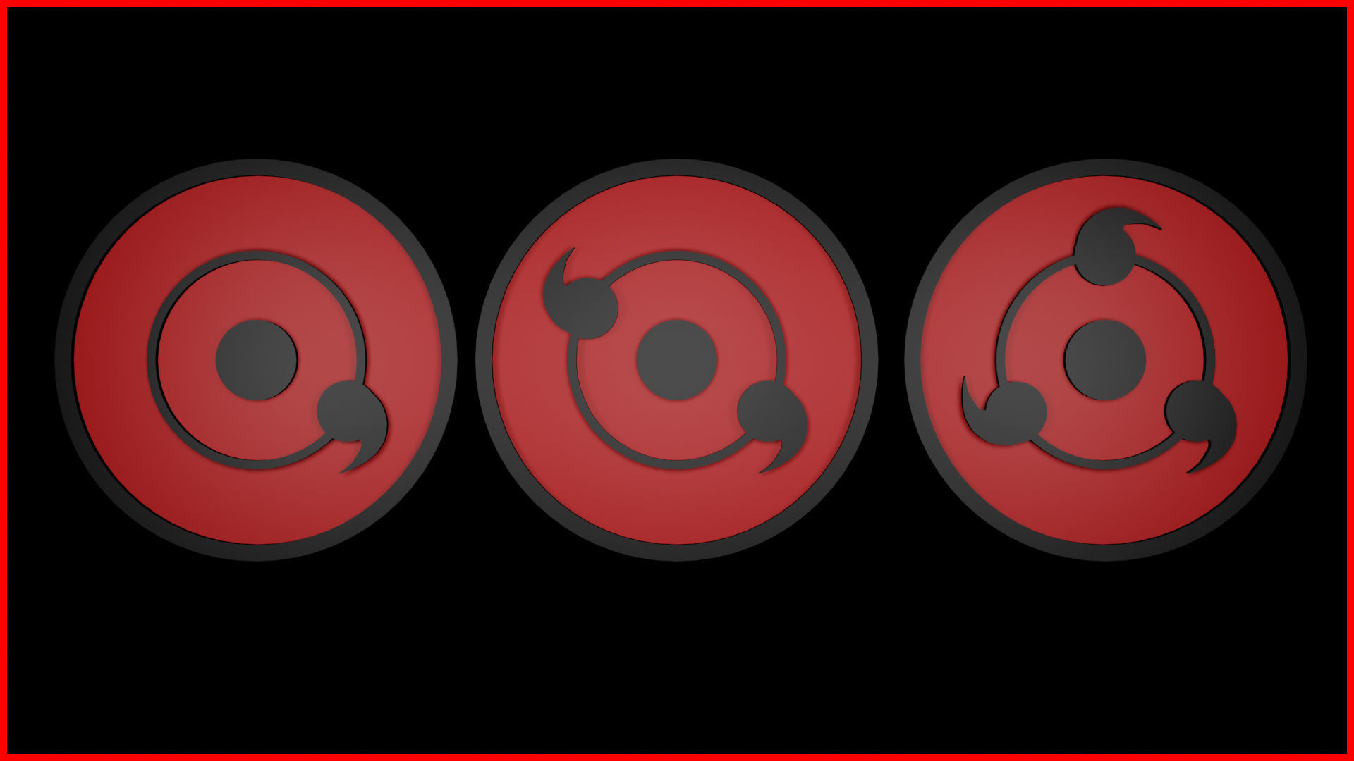 Sharingan bages pack Low-poly 3D model_6