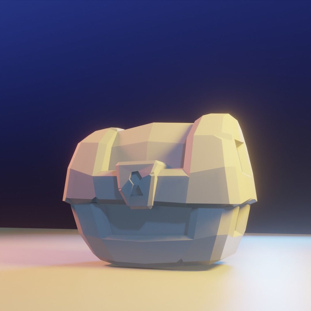 Low Poly Treasure Chest Coin Explosion animation Low-poly 3D model_8