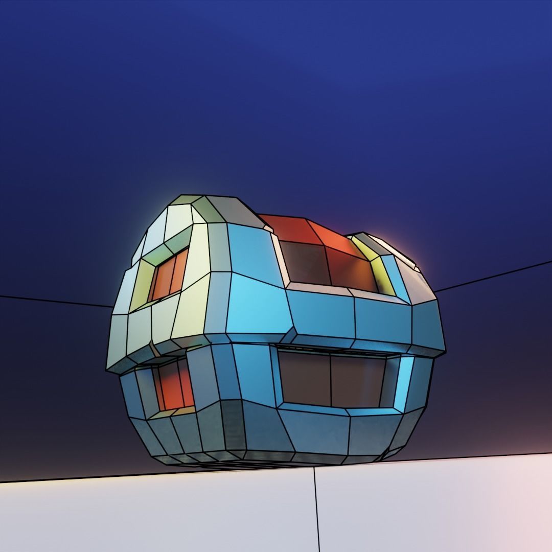 Low Poly Treasure Chest Coin Explosion animation Low-poly 3D model_7