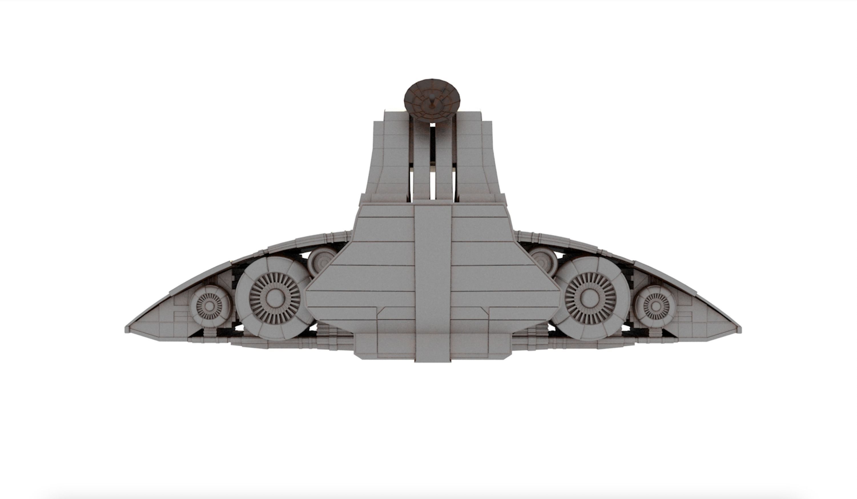 ODYSSEY COMBAT SPACESHIP Low-poly 3D model_6