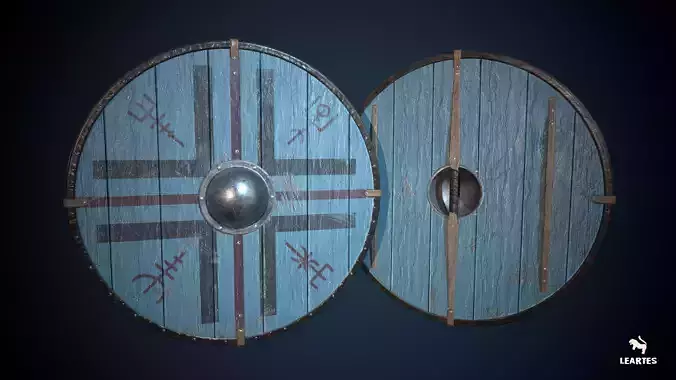 Viking Round Shield Game-ready