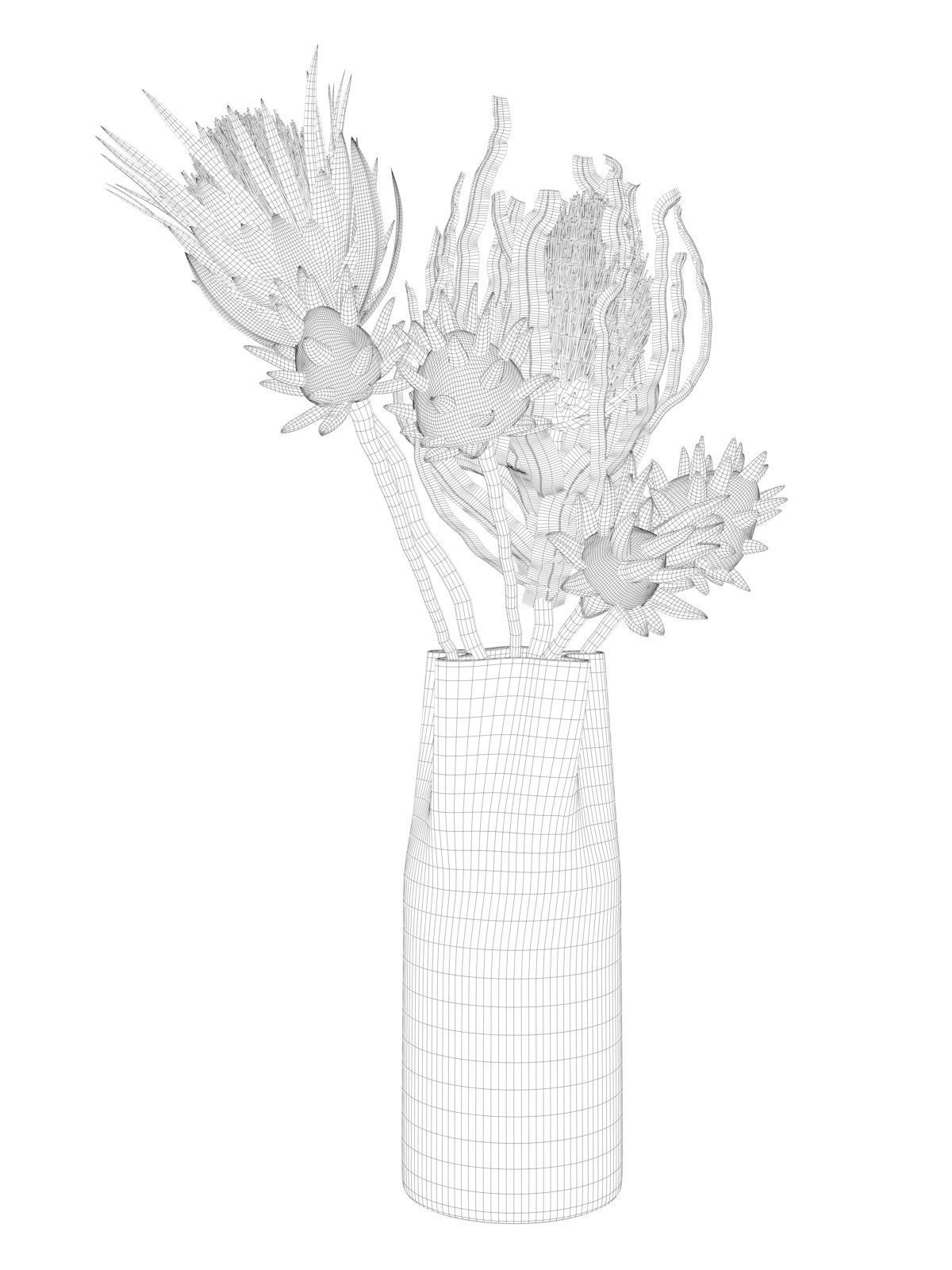 Vase with Flowers 3D model_3