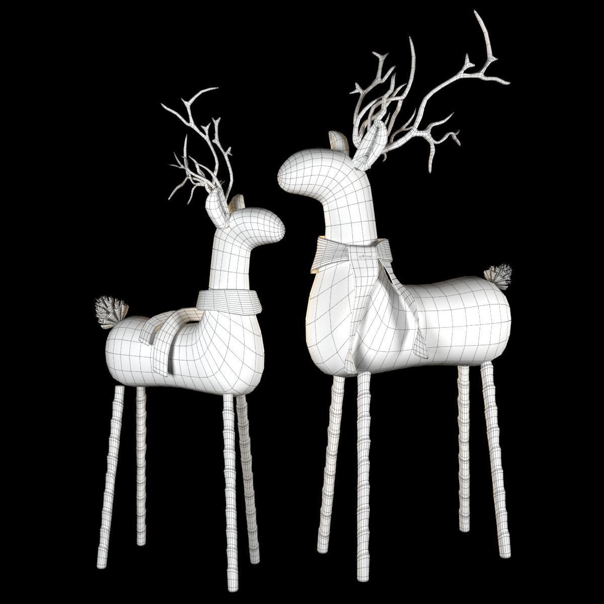Sherpa reindeer Pottery Barn 3D model_4