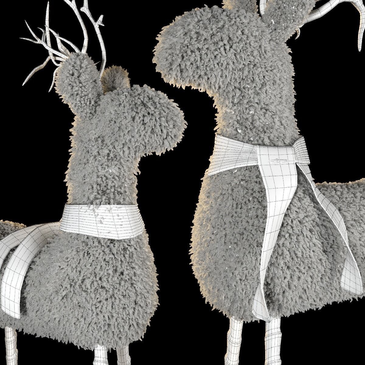 Sherpa reindeer Pottery Barn 3D model_3