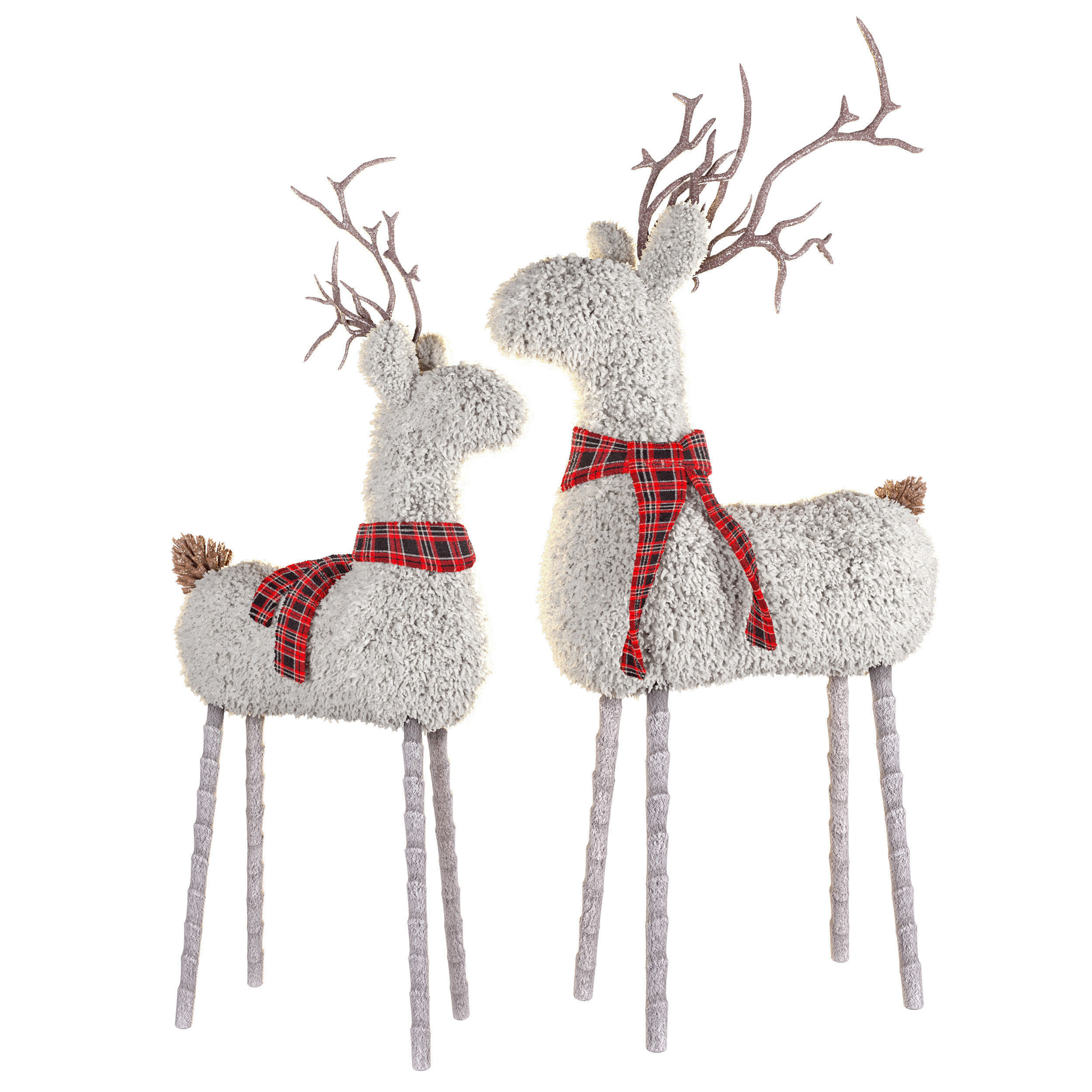 Sherpa reindeer Pottery Barn 3D model_0