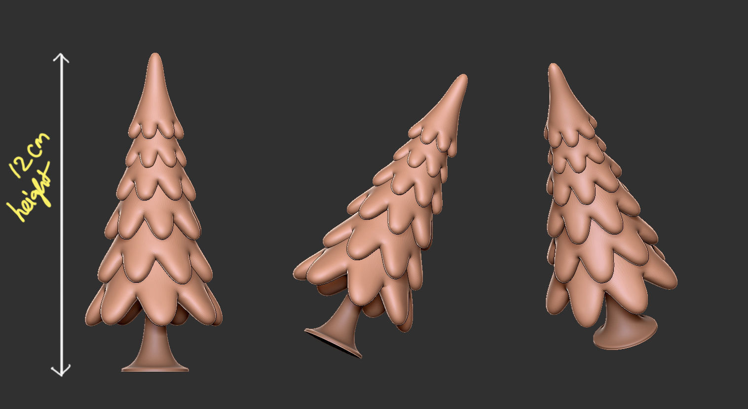 Christmas tree STL 3D print model_1