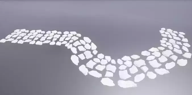 Low poly stone path Free low-poly 3D model