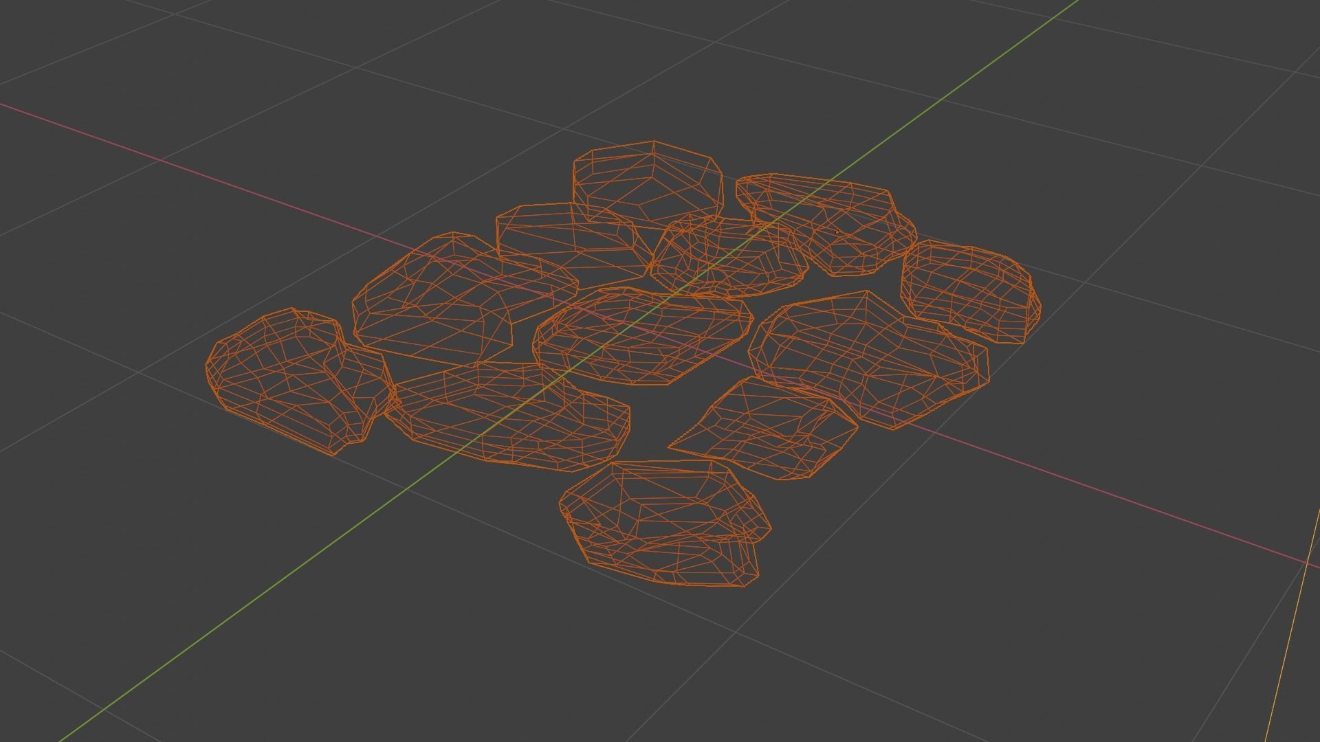 Low poly stone path Free low-poly 3D model_4