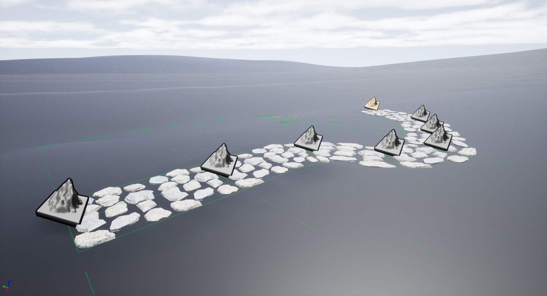 Low poly stone path Free low-poly 3D model_1