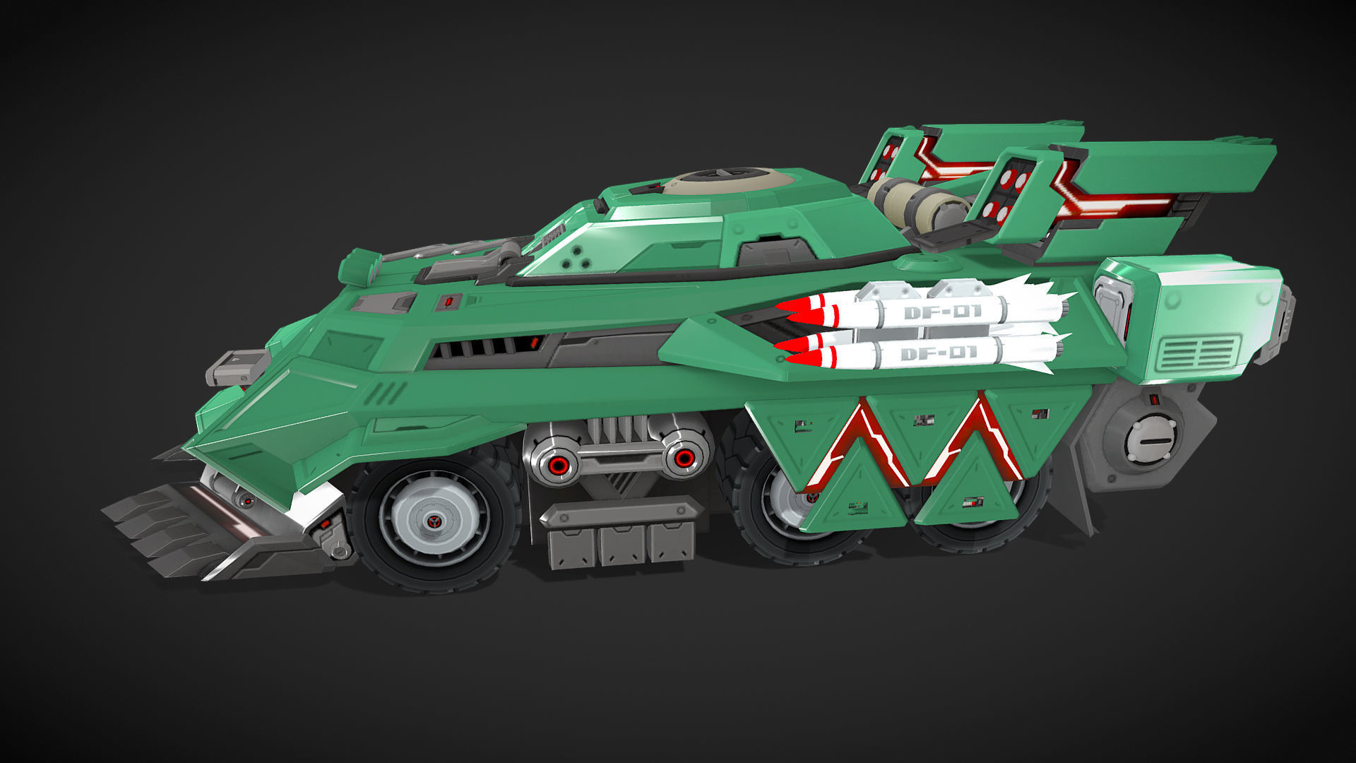 Tank Race Car 3D Model 3D model | CGTrader