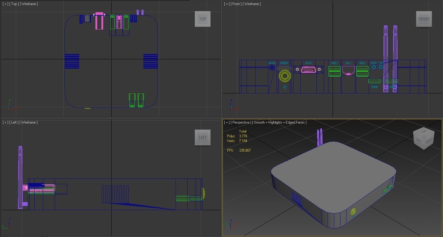 Mini PC Computer 3D model_4