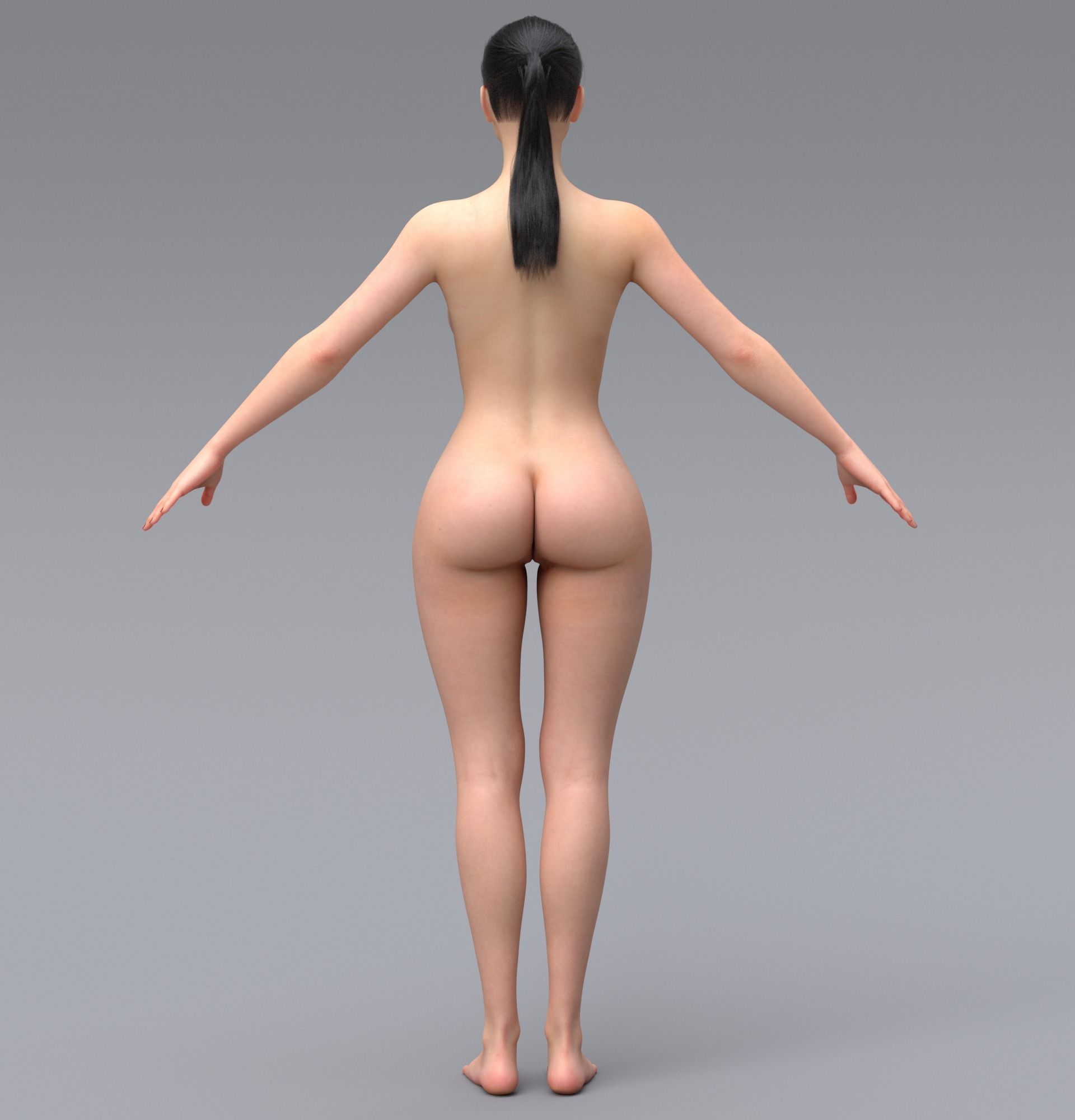 3D Woman - Realistic Perfect Female Body Basemesh 3D model_11