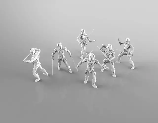Ancient Dark Combat Troopers 3D print model